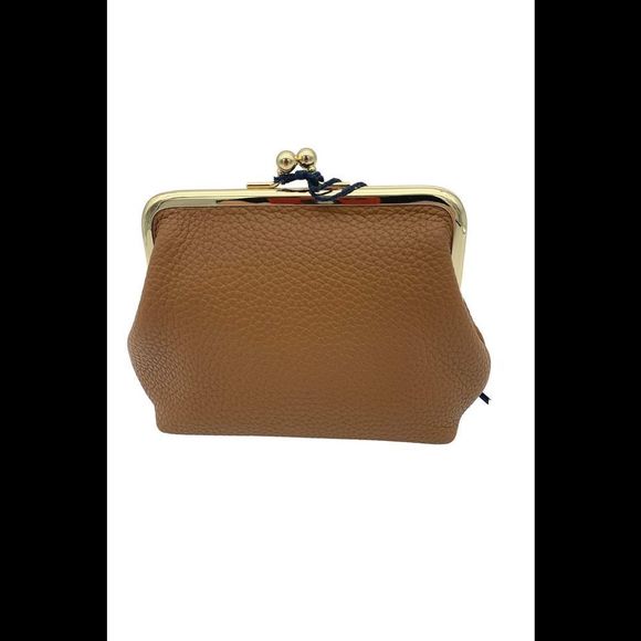 Dooney & Bourke Pebble Leather Kisslock Coin Purse Caramel - Picture 2 of 3